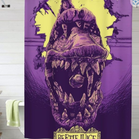 Beetlejuice- Sandworm Shower Curtain - Picture 4 of 4
